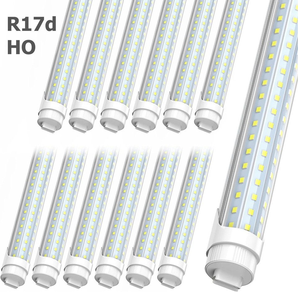 8FT LED Shop Light HO T8 T10 F96T12 72W 90W 8 Foot Led Tube Light Bulbs R17D ETL