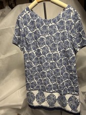 Lulus Dress Womens Sz XS Navy Blue White Paisley Floral Cut Out Back