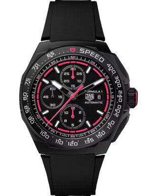 Tag Heuer Formula 1 Automatic 44mm Black/Pink Titanium Mens Watch CBZ2087.FT8107