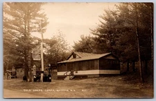 K11/ Raymond New Hampshire RPPC Postcard c30s Cold Spring Camp Gas Station 530