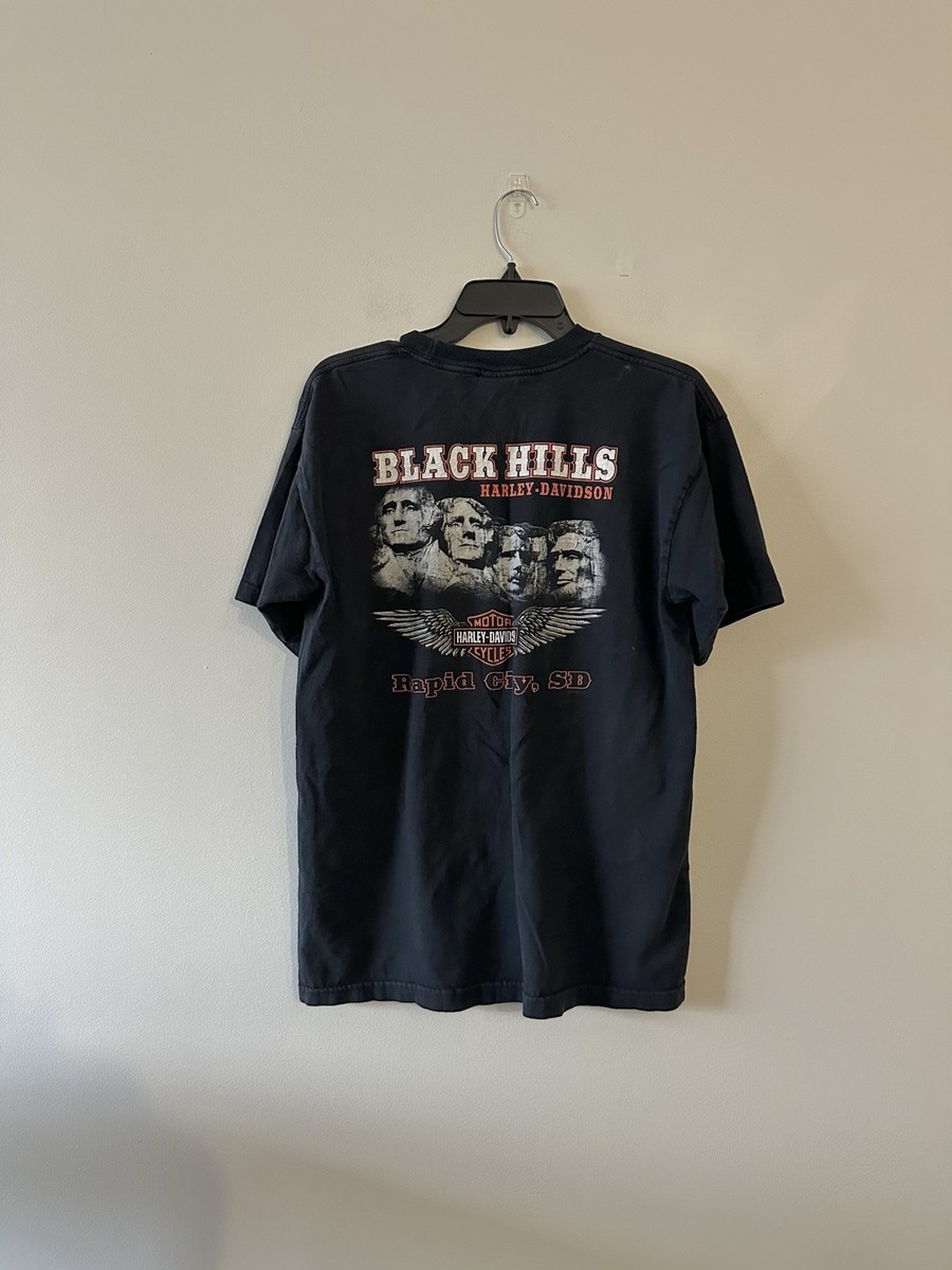 Vintage Y2K Harley Davidson Black Hills Rally 2005 Sturgis Tee L