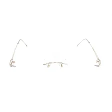 Silhouette 6562 80 6054 Titanium Silver Gold Rimless Eyeglasses Frames 50-19 125