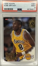 1996 HOOPS Kobe Bryant Rookie Card RC #281 PSA 9 MINT. rookie card picture