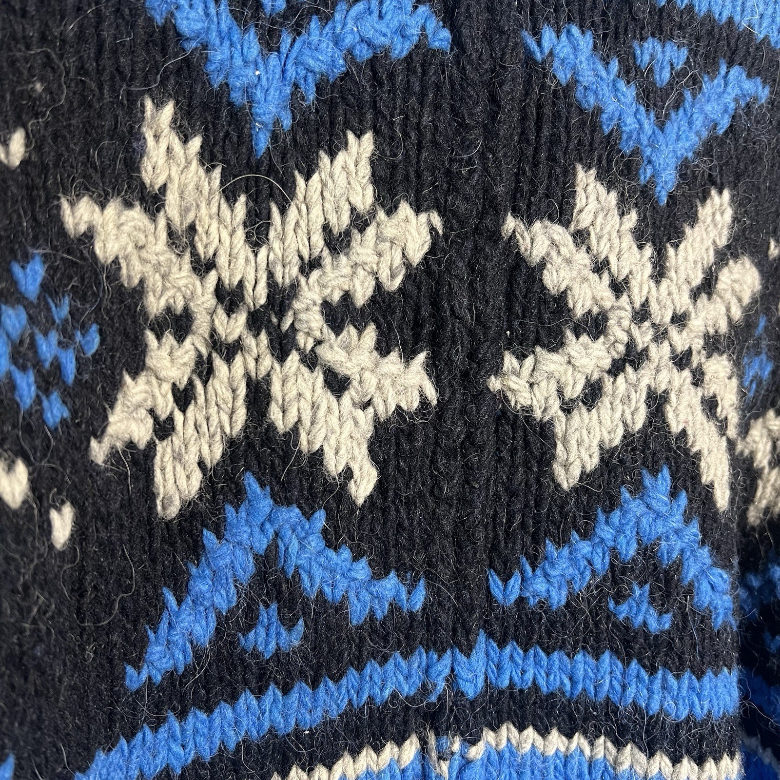 VTG American Eagle Outfitters Large Full Zip Jacket Nordic Blue Alpaca Wool image 5