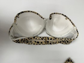 Victoria's Secret Animal Print High-Waisted Underwire Padded Bikini Set 34B, M