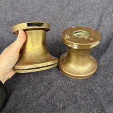 Pair Of Bronze Boat Sailboat Winches Heavy !! Antique Pair