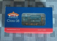 Bachmann 32-115 Class 08 Shunter '08173' BR Blue With Wasp Stripes. Mint Cond.