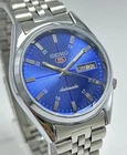 Vintage Seiko 5 Blue Dial Day-Date Automatic Movement No.7009A Men Wrist Watch