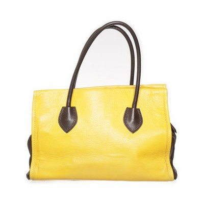 Hanna White, Handtasche, Damen, Gelb/Braun, 35, 10, 26 cm #RrU