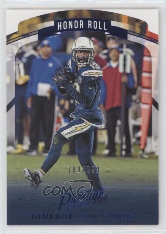 2019 Panini Prestige Honor Roll Xtra Points Blue 189/299 Keenan Allen #HR-KA 0d8
