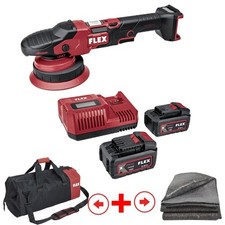 Flex XFE 2 15 18-EC Set Akku-Exzenterpolierer mit Freilauf 18 V + Akkus + Ladeg.