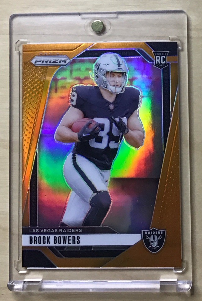 🔥2024 Prizm Brock Bowers #’d /249 Orange Prizm #315 Raiders RC Rookie SP