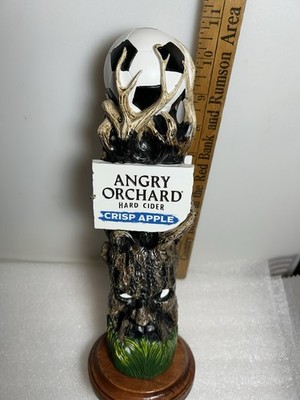 ANGRY ORCHARD CRISP APPLE FIFA SOCCER BALL IN TREE draft tap handle. NEW YORK #2