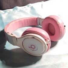 Beats by Dr. Dre Pink Over-Ear Headphones Adjustable Headband Double Earpieces