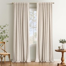 INOVADAY 100 Blackout Curtains 84 Inches Length 2 Panels Set, Back Tab/Rod P...