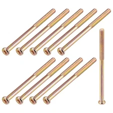 10Pcs M6x130mm Hex Socket Head Machine Screws Carbon Steel Half Thread Cap Screw