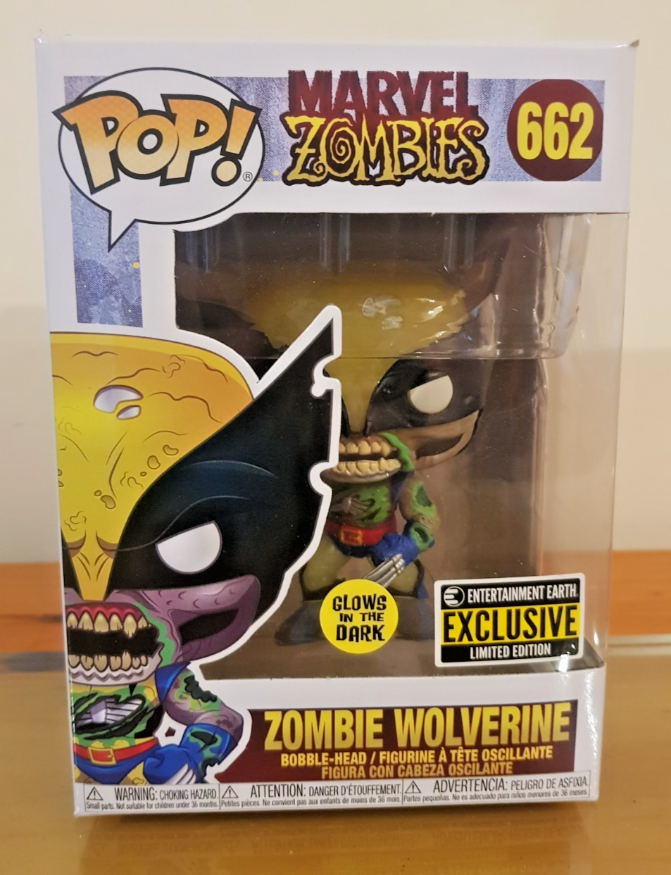 Funko Pop Marvel Zombies 662 - Zombie Wolverine GITD EXCLUSIVE Entertainment