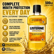 500ml LISTERINE Original Mundsp&uuml;lung verhindert Zahnfleischprobleme Plaque