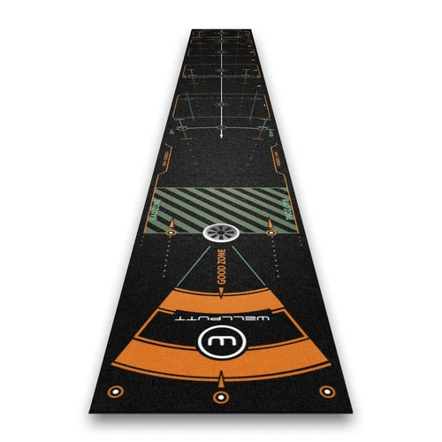 - Golf Putting Training Mat - 13ft Black