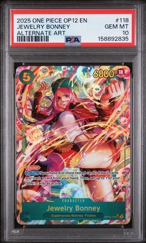 2025 One Piece Op12-Legacy of the Master Jewelry Bonney #118 Alt Art PSA 10