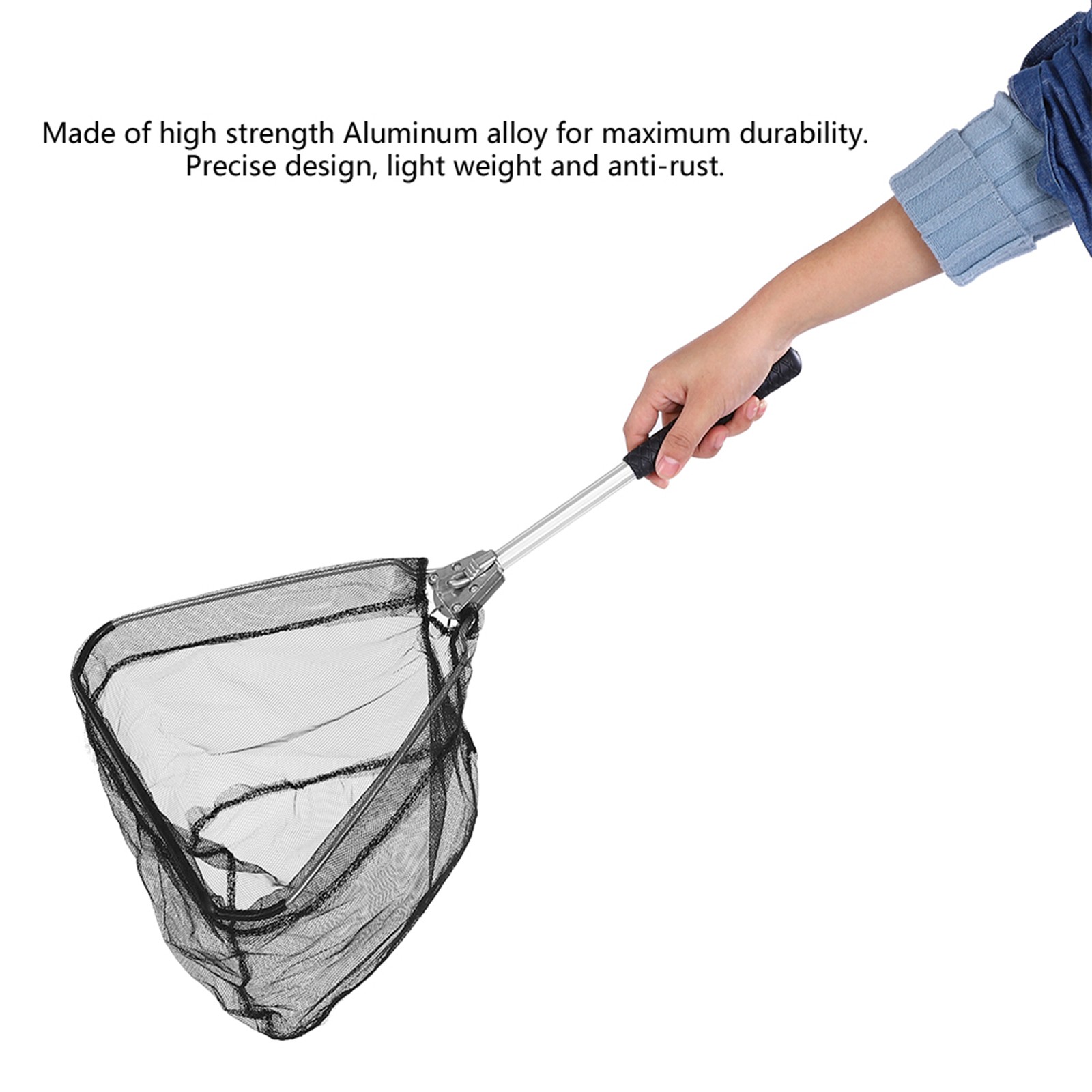 Aluminum Alloy Triangle Mini Dip Net Lightweight Fishing Gear