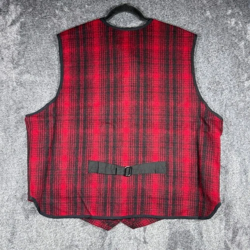 Woolrich Mens Utility #12 Vest Red Black Plaid Wool Blend XXL NWT 18401 image 5