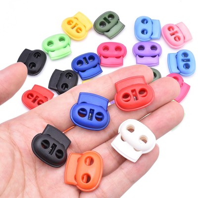 25Pack Assorted Color Plastic Cord Locks for Drawstring, Paracord Spring Togg...