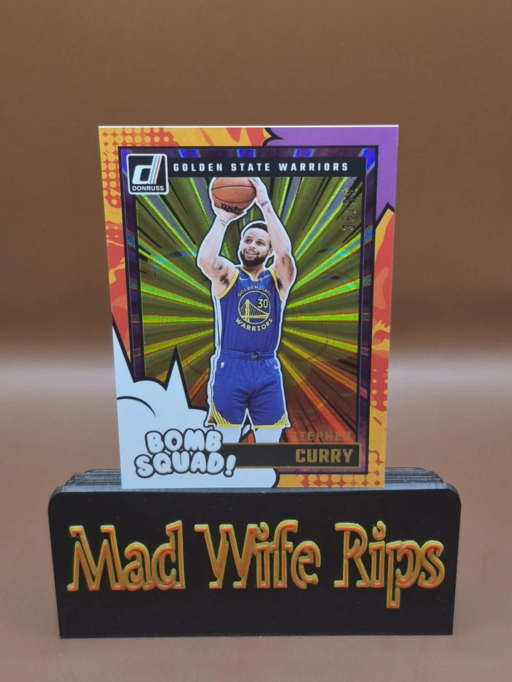 2024-25 Panini Donruss Bomb Squad Stephen Curry #4 Holo Purple Laser /99 SSP!! - Image 3 of 4