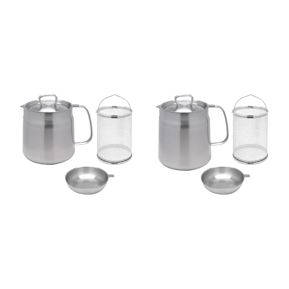 Deep Frying Pot with Strainer and Frying Basket for Fried Chicken Chips