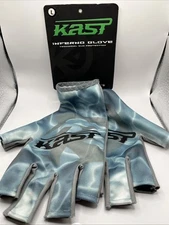 Kast Fishing Glove (size-large) UPF 50 Breathable Silicone Palm Fingerless