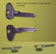 VW Volkswagen Bus,Thing/Type 181,Trekker 71-79 Key Blank R Profile VW71A V81V