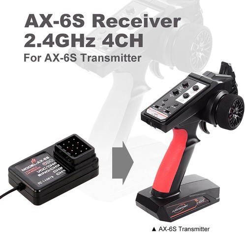 AUSTAR AX6S 2.4G 4CH Radio Remote Control Transmitter with Receiver for RC Car - Picture 10 of 22