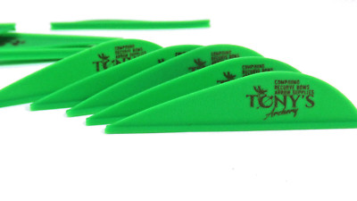2.5'' Vanes Tonys All New Super Wave Archery Vanes Green 50PK TNYSWV3343H