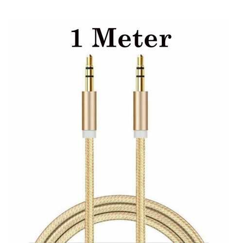 1/2/3m Jack to Jack Stereo Auxiliary Strong Braided Audio Aux Cable 3.5mm Lead - Picture 8 of 10