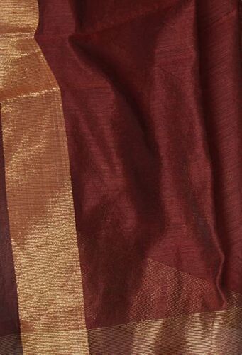 Dupatta de seda lisa TreegoArt de moda para mujer con borde dorado - 2,25 metros. - Imagen 20 de 60
