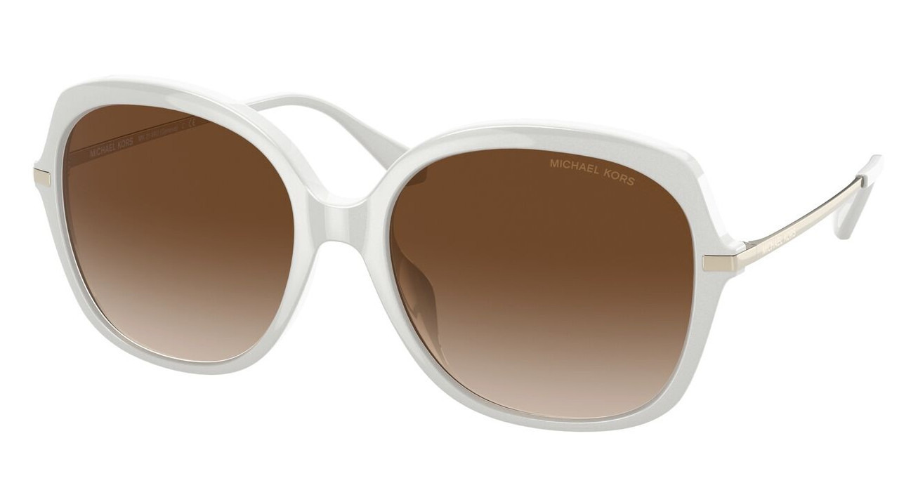 Женские солнцезащитные очки MICHAEL KORS MK2149U 334613 коричневого цвета с квадратной костью и перламутром Grd 56