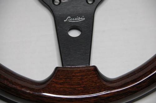 CLASSIC SPORT VINTAGE WOOD STEERING WHEEL 310mm LUISI Black IMOLA MAHOGANY - Picture 3 of 10
