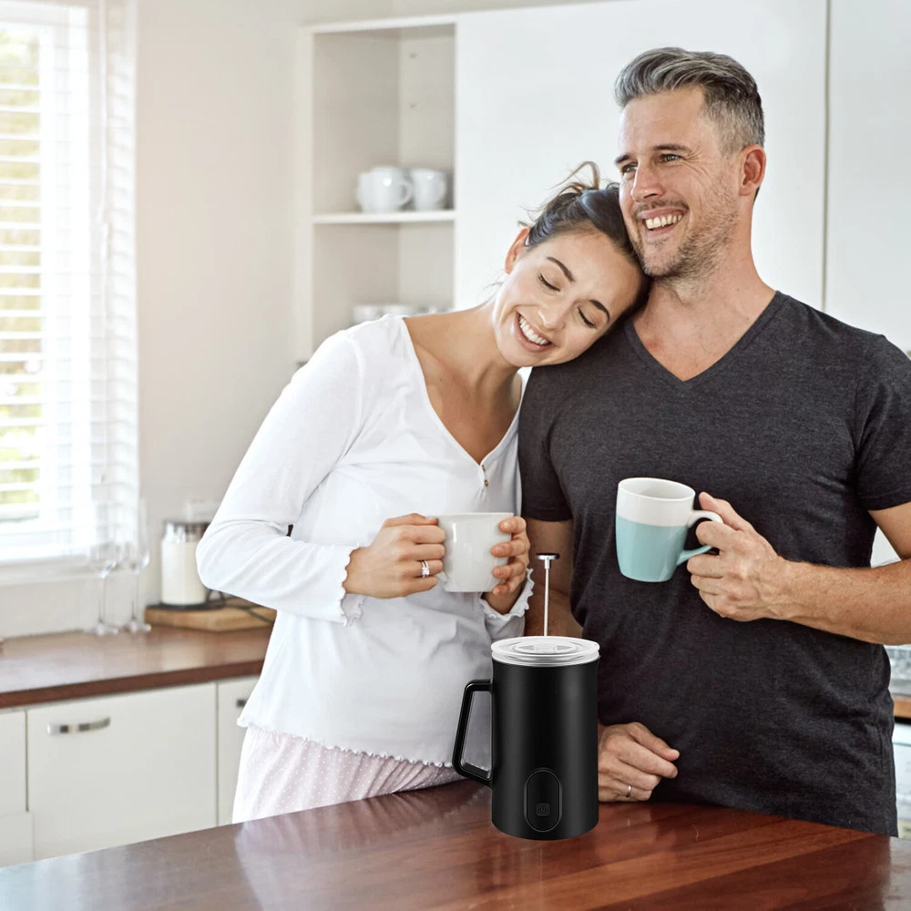 Milk Frother For Cappuccino Heating Coffee Maker W/Electric Base Stainless Steel Milk Frother For Cappuccino Heating Coffee Maker W/Electric Base Stainless Steel