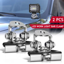 For Jeep Grand Cherokee A-Pillar Hood LED Light Bar Mount Brackets Clamp Holder