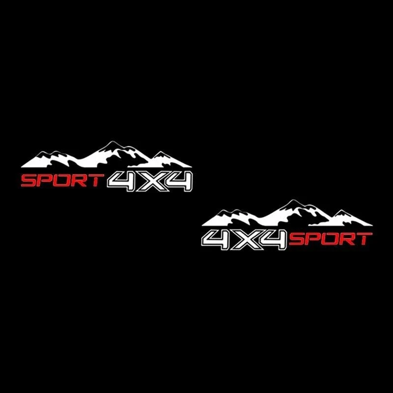 Calcomanía de vinilo adhesiva lateral para caja de camioneta Fit Wrangler Grand Cherokee F150 Sport 4x4 P Foto 4 de 4