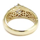 HANDMADE MEN'S 18K YELLOW GOLD & NATURAL WHITE SAPPHIRE RING ROCOCO DESIGN R1720 — photo 3