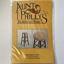 Aunt Philly's BAR STOOL COVER toothbrush rag rug pattern AP119