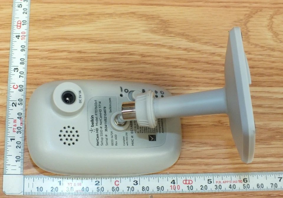 *PARA REPUESTOS* Lote de 2 cámaras de seguridad para el hogar Belkin (F7D7602v1) NetCam HD *LEER* Foto 3 de 4