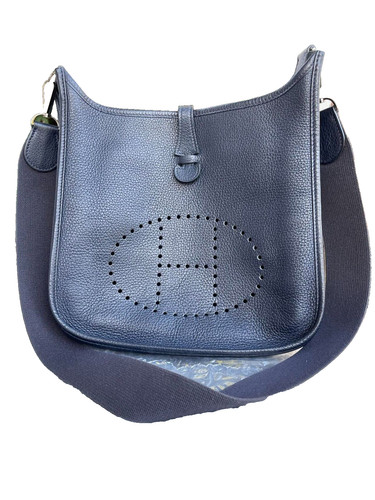 hermes evelyne navy blue