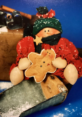 PATTERN Primitive Snowman Doll & Gingerbread Man NEW Katie s Homespun Stitches
