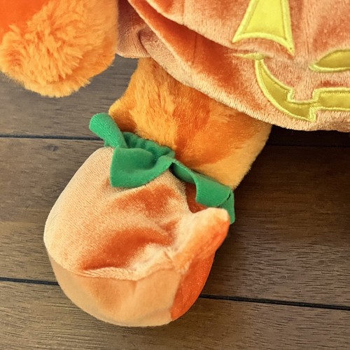 Build A Bear Pumpkin Jack-O-Lantern Striped Halloween Vines Plush Orange Outfit - Picture 4 of 13