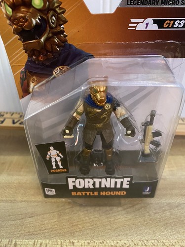FORTNITE BATTLE HOUND LEGENDARY MICROSERIES 1 C1 S3 POSABLE EPIC GAMES BRAND NEW - Picture 3 of 4