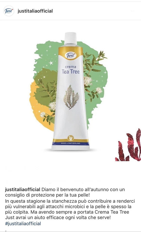 Crema tea tree Just - Immagine 3 di 4