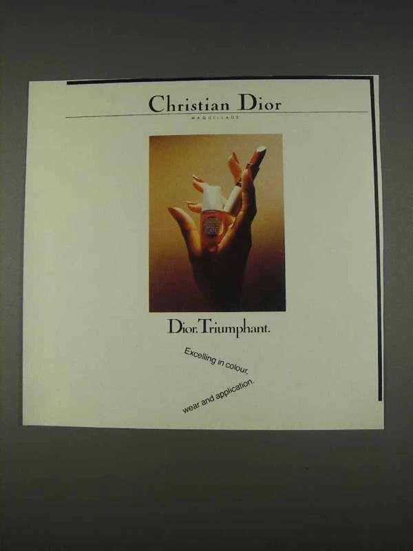 1982 Christian Dior Makeup Ad   Triumphant