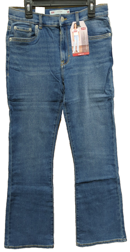 Levi's 726 Flare Girls 14 High Rise Adj. Waistband Dark Wash Jeans E4